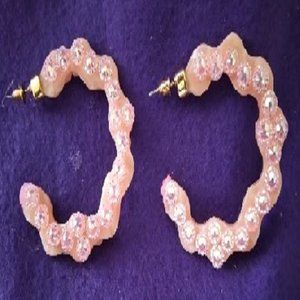 PINK STARBURST HOOPS
